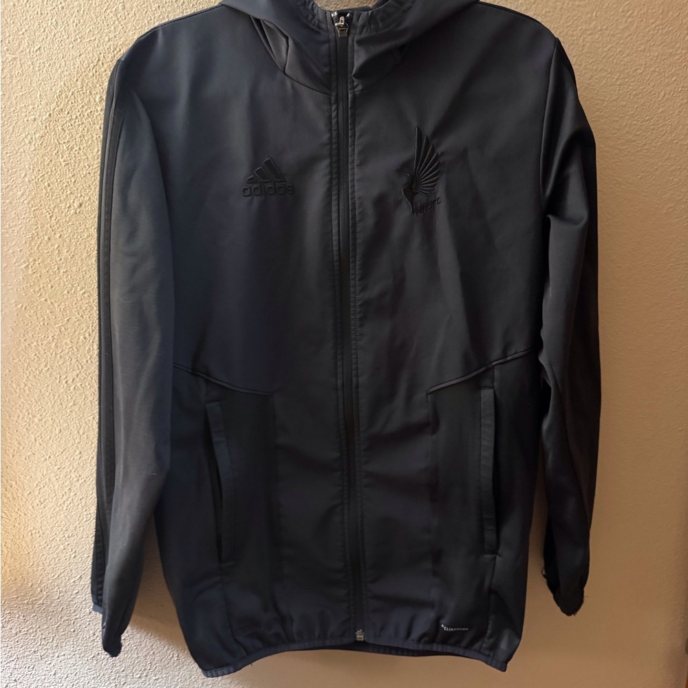 Adidas Men's Black Windbreaker Jacket